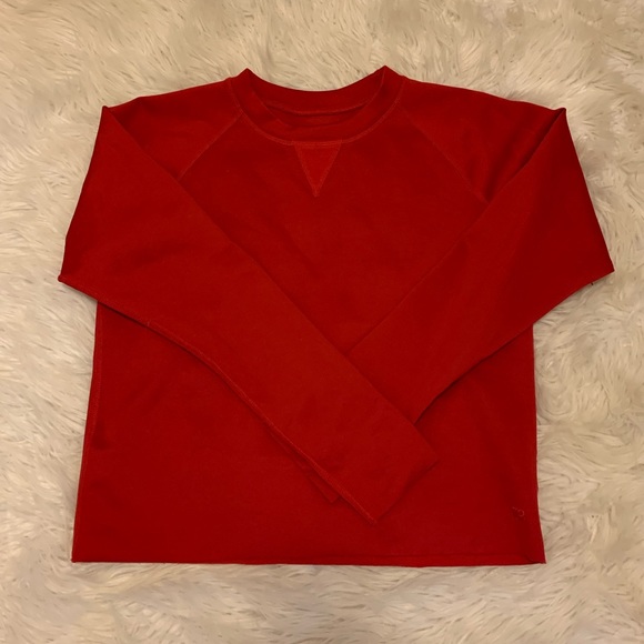 Albion Fit Neo Crop Sweatshirt, Red, Small - Picture 2 of 3